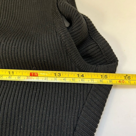 Almost Famous NWT Ribbed Bodycon Dress Women Small Black Knee Length/ size S - Picture 11 of 12